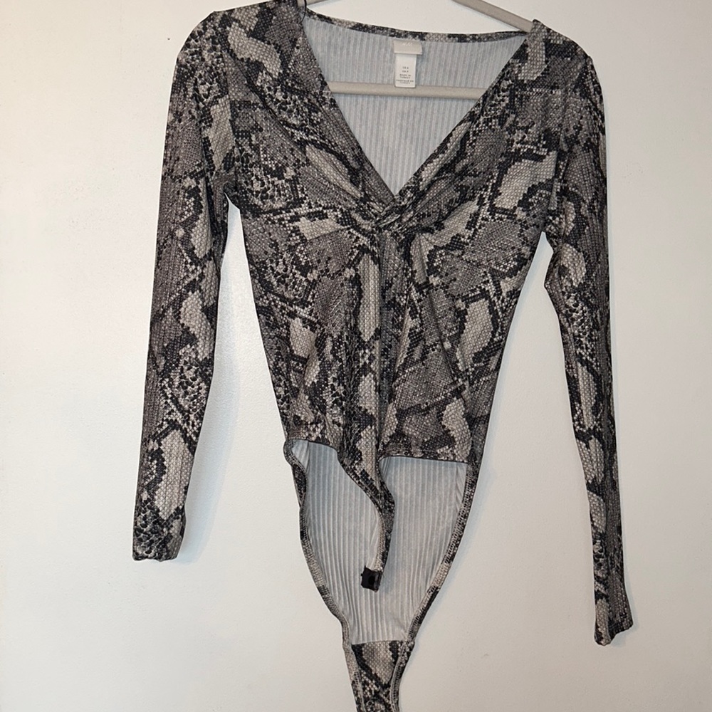 Snake skin print bodysuit